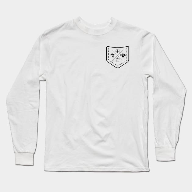 Essential pocket logo - black Long Sleeve T-Shirt by Tatted_and_Tired